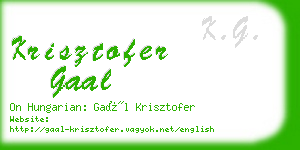 krisztofer gaal business card